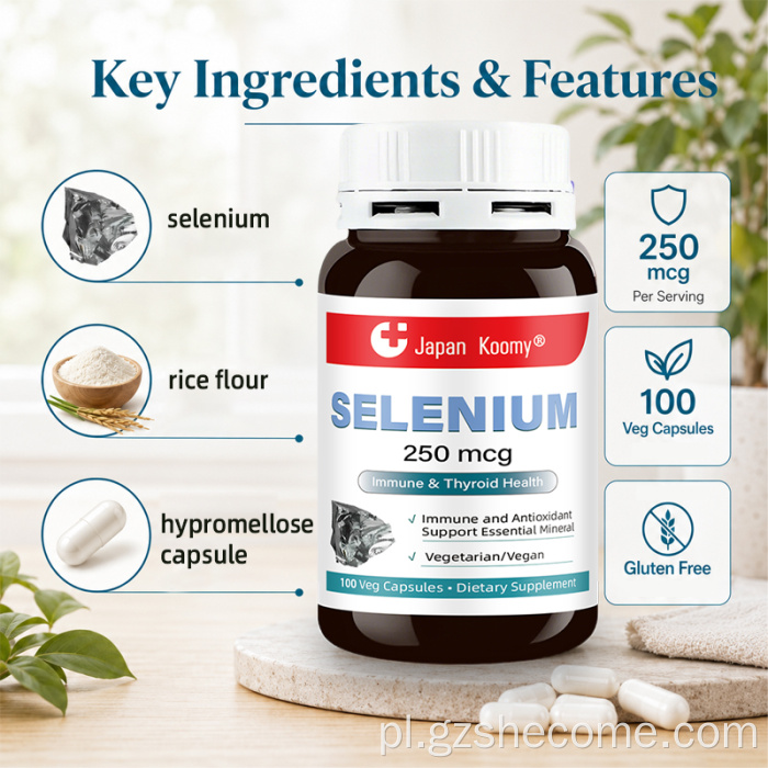 Shecome Selenium Capsules Wsparcie odporności i przeciwutleniaczy
